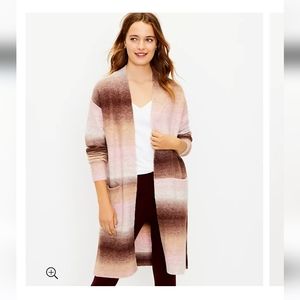 NWT Loft Ombre Pocket Open Cardigan